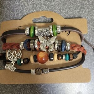 Unisex Braided Boho Layered Tree Of Life Bracelet- NEW!